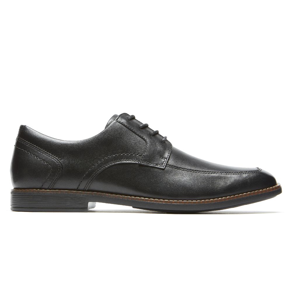 Pantofi Oxford Barbati Rockport Slayter Apron Toe Negrii - Romania 4706-ZMKDT